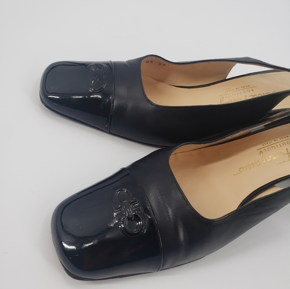 Salvatore Ferragamo black boutique kitten heel s 8 B - Picture 12 of 14